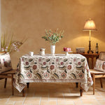 Load image into Gallery viewer, Designer Provence Floral Tablecloth Rectangular,Linen Colorful Washable Indoor Table Cloth,Durable Decor Tablecloths for Dining Thanksgiving Kitchen Christmas,55"*87"-Ratina
