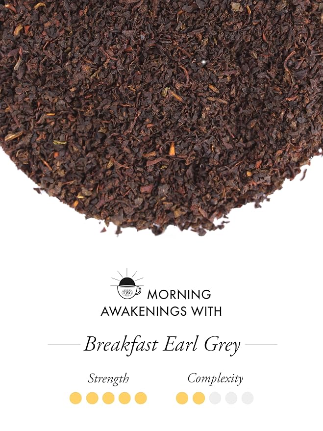 TWG Tea | Breakfast Earl Grey | Black Tea | Bergarmot | 15 Hand Sewn Cotton Teabags | Gift Set