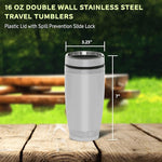 Load image into Gallery viewer, DISCOUNT PROMOS Stainless Steel Tumblers 16 oz. Set of 6, Bulk Pack - Perfect for Coffee, Soda, Other Hot &amp; Cold Beverages - Silver