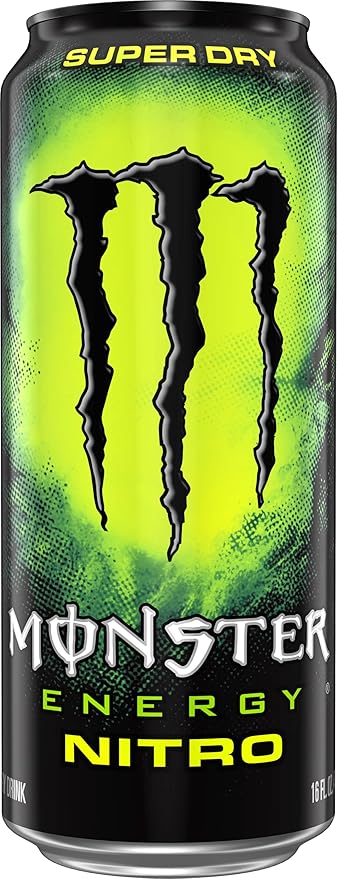 Monster Energy Nitro Super Dry, Maximum Strength, Energy Drink, 16 ounce, (Pack of 15)