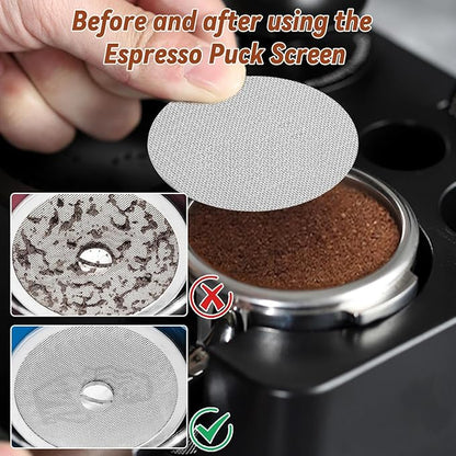 51mm Espresso Tamper, Coffee Tamper Set, 51mm tamper with Wdt Tool, Espresso Tamper Mat, Espresso Dosing Funnel, 51mm Espresso Puck Screen, Espresso Accessories for Espresso Coffee Machine