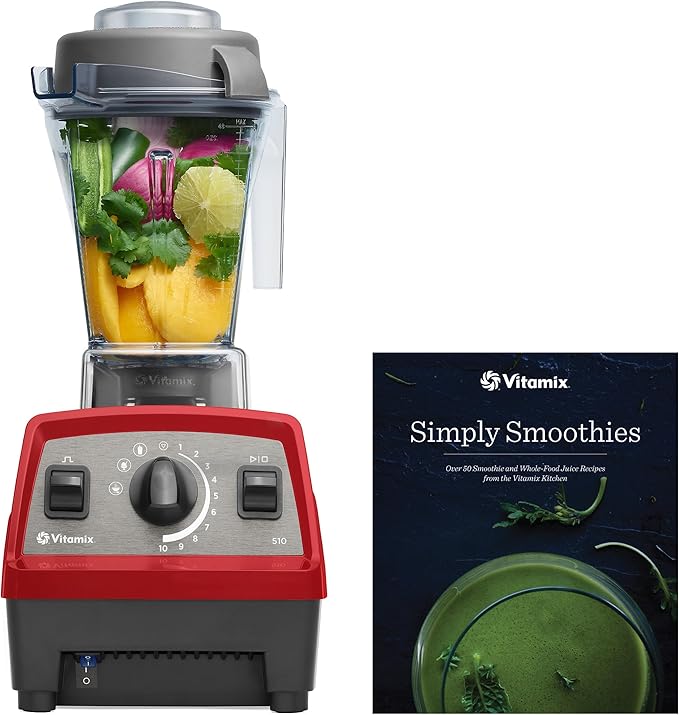 Vitamix Propel 510 Blender with Simply Smoothies Cookbook, 3 Preset Blending Programs, Professional-Grade, 48-oz Container, Red
