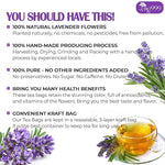 Load image into Gallery viewer, 120 Lavender Flower Tea Bags, 100% Natural &amp; Pure from Lavender Flowers. Loose Flower Lavender Herbal Tea. Lavender Flower Tea. No Sugar, No Caffeine, No Gluten, Vegan.