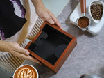 Load image into Gallery viewer, Rosewood Espresso Knock Box – Portafilter Tamping Stand with Shock-Absorbing Bar &amp; Non-Slip Design | Premium Dump Bin for Home Barista Stations