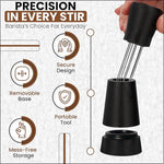 Load image into Gallery viewer, WDT Espresso Tool – Premium 0.35mm Needle Coffee Stirrer for Baristas | Precision Espresso Distribution Tool for Better Extraction with Extra 10 Needles | Matt Black