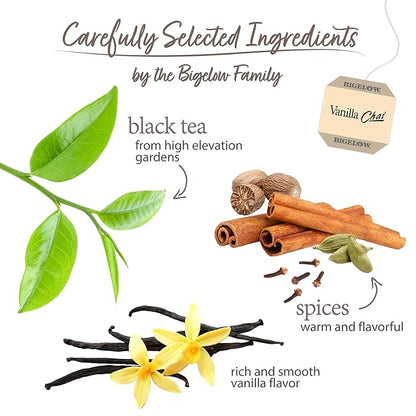 Bigelow Vanilla Chai Black Tea Bags, 20 count (Pack of 6)