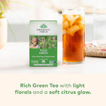 Load image into Gallery viewer, ORGANIC INDIA Tulsi Green Tea Bags - Holy Basil Tea, African Basil, Stress Relieving, Immune Support, USDA Certified Organic, Premium Darjeeling Green Tea, Caffeinated - 18 Infusion Bags, 3 Pack