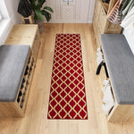 Load image into Gallery viewer, Ottomanson Hallway Runner Rug 1'10" x 7' Non Slip Trellis Area Rugs Easy to Clean Laundry Rug Runner Durable &amp; Pet Friendly Floor Carpet Runners for Hallways Entryway Living Room Kitchen Bathroom, Red