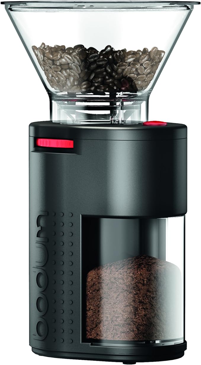 Bodum Bistro Standard Conical Burr Electric Coffee Grinder, 12 Inches, Black