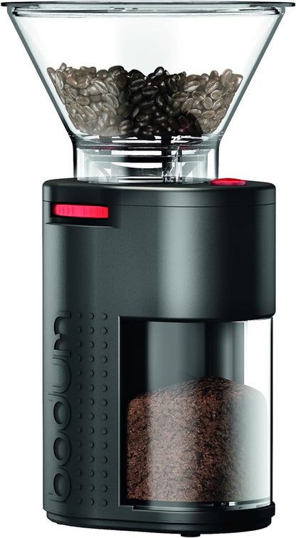 Bodum Bistro Standard Conical Burr Electric Coffee Grinder, 12 Inches, Black