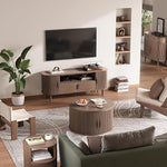 Load image into Gallery viewer, Round Coffee Table with Lifting Top,31.5”Mid Century Modern Lift Top Coffee Table with Hidden Compartment,Fluted Small Center Table for Living Room,Walnut