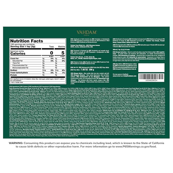 VAHDAM, World Top 20 Tea Sampler - Black, Green, Chai, Herbal & More | Assorted Loose Leaf Gift Set Variety Pack | Tea Gift Ideas for Women & Men