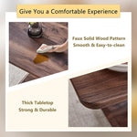 Load image into Gallery viewer, 47 Inch Walnut Coffee Table, Large Modern Coffee Tables for Living Room, Rectangular Center Table Tea Table Accent Furniture, Brown Wood-Looking Desktop