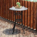 Load image into Gallery viewer, PHI VILLA 32" Cast Aluminum Patio Bar Table, 41" Height High Top Outdoor Table, Pub Height Bistro Round Table for Paito Lawn Garden, Brown