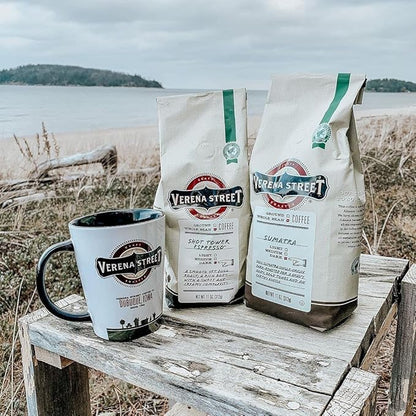 Verena Street 11 Ounce Whole Bean Coffee, Dark Roast, 100% Sumatra, Rainforest Alliance Certified Arabica Coffee