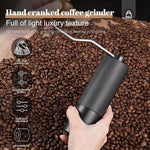 Load image into Gallery viewer, Generic Manual coffee grinder Capacity 25 grams, stainless steel tapered burrs - wooden handle - adjustable internal settings, dual bearing positioning, MCG2401, Black