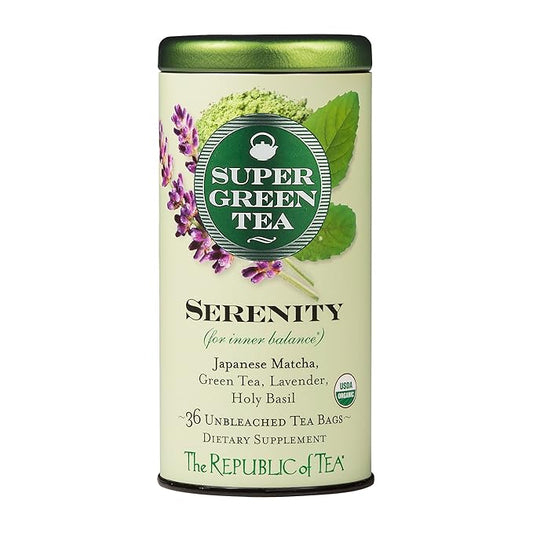 Republic of Tea, Tea Supergreen Serenity Organic, 36 Count
