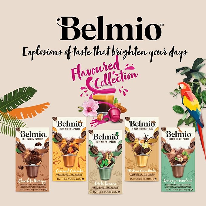 Belmio Let's Go Coconutz Espresso Coffee Pods – Medium Roast –Smooth & Tropical - Nespresso Original Line Compatible – 10 Count (Pack of 10)