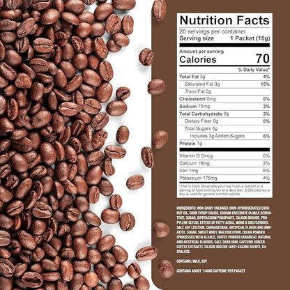 The Frozen Bean Mocha Frappe & Latte Instant Mix (20 Sticks), Made with Arabica Coffee, Double Shot Caffeine, Low Sugar & Premium Ingredients, Hot, Iced, or Blended Drinks