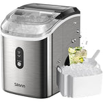 Load image into Gallery viewer, Nugget Ice Maker Countertop, Silonn Chewable Pellet Ice Machine with Self-Cleanin Function, 33lbs/24H Portable Ice Makers for Home Kitchen Officce, Stainless Steel