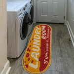 Load image into Gallery viewer, Ottomanson 20" x 59" Oval Laundry Room Rug - Non-Slip Mat for Laundry &amp; Mudroom - Durable, Stain-Resistant, and Easy to Clean - Perfect for High-Traffic Areas - Runner Rug for Entryway, Yellow/Red