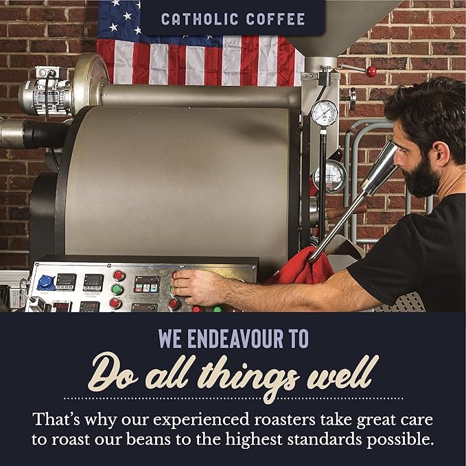 Catholic Coffee St. Thérèse of Lisieux | Light Roast Whole Bean Coffee – Vanilla & Citrus Notes | 12oz Bag – Gentle Catholic Gift Inspired by the Little Flower
