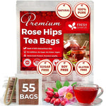 Load image into Gallery viewer, FreshDrinkUS, Premium 55 Rosehip Tea Bags, 100% Natural &amp; Pure from Rose Hip Fruits. Loose Rosehip Herbal Tea. Made with Natural Material Tea Bags. No Sugar, No Caffeine, No Gluten, Vegan.