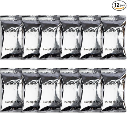 Sarasota Coffee Ground Packets | Gourmet Flavored Medium Roast Grounds Packs | Pumpkin Spice Latte | Low Acid Mold Free Bulk Individual Single Pot Pouches for 12 Cup Coffee Maker | 2 oz Bags, 12 Count