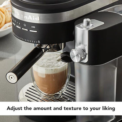 KitchenAid Semi-Automatic Espresso Machine and Automatic Milk Frother Attachment - KES6404
