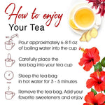 Load image into Gallery viewer, FreshDrinkUS, 60 Tea Bags Super Hibiscus Heart Blend– Herbal Tea with Hibiscus Flower, Ginger, Cinnamon Stick, Lemongrass &amp; Rose Hip – Naturally Caffeine-Free, Sugar-Free, Vegan