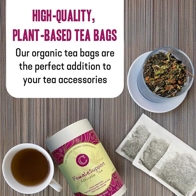Dr. Cowan’s Garden Organic Ashitaba Tea - 20 Teabags - Female Support Hormone Balance - Supports Periods & PMS, Healthy Cycle Tea with Mint Chocolate Maté, Lady’s Mantle, & Ashitaba Herbs Grown in USA