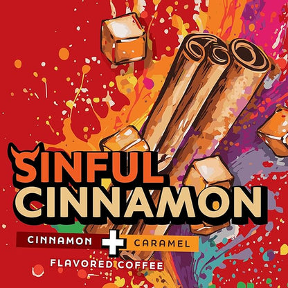 Java Factory Coffee Pods Cinnamon Flavored Coffee Compatible with K Cup Brewers Including 2.0, Sinful Cinnamon, 40 Count