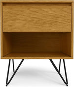 Load image into Gallery viewer, SIMPLIHOME Hunter 20 inch Wide Industrial Nightstand in Oak for the Living Room and Bedroom