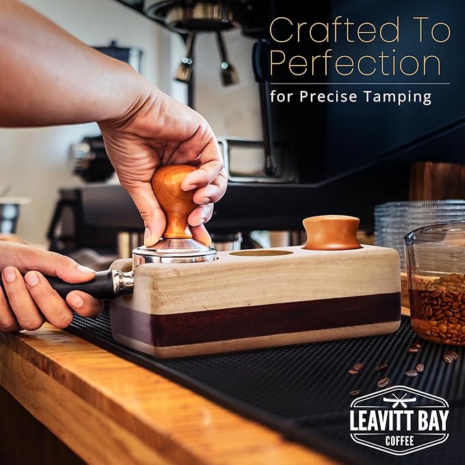 72mm Tamper Holders - Wooden Portafilter Holder & Espresso Station