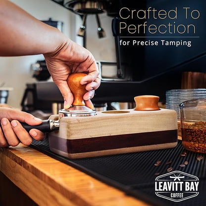 62mm Tamper Holders - Wooden Portafilter Holder & Espresso Station