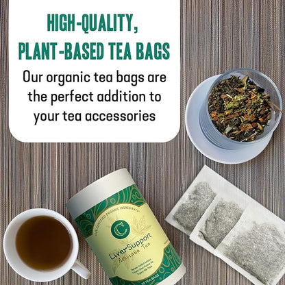 Dr. Cowan’s Garden Organic Ashitaba Herbal Tea, 20 Tea Bags - Liver Detox Rooibos Tea Bags with Milk Thistle, Calming Liver Support & Cleanse for Health and Well-Being, Ashitaba Herbs Grown in the USA