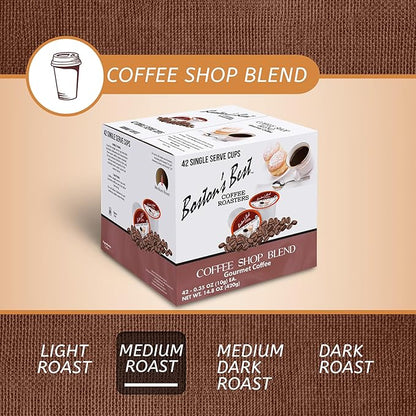 Boston’s Best - Coffee Shop Blend, Hearty Medium Roast, Delicious Gourmet Coffee Compatible with Keurig CoffeeMaker, 1 Count (42 Single Serve Medium Roast Cups)