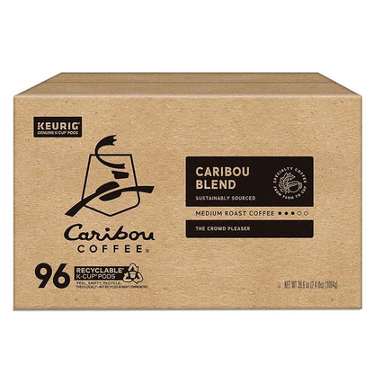 Caribou Coffee Caribou Blend Keurig Single-Serve K-Cup Pod, Medium Roast Coffee, 96 Count