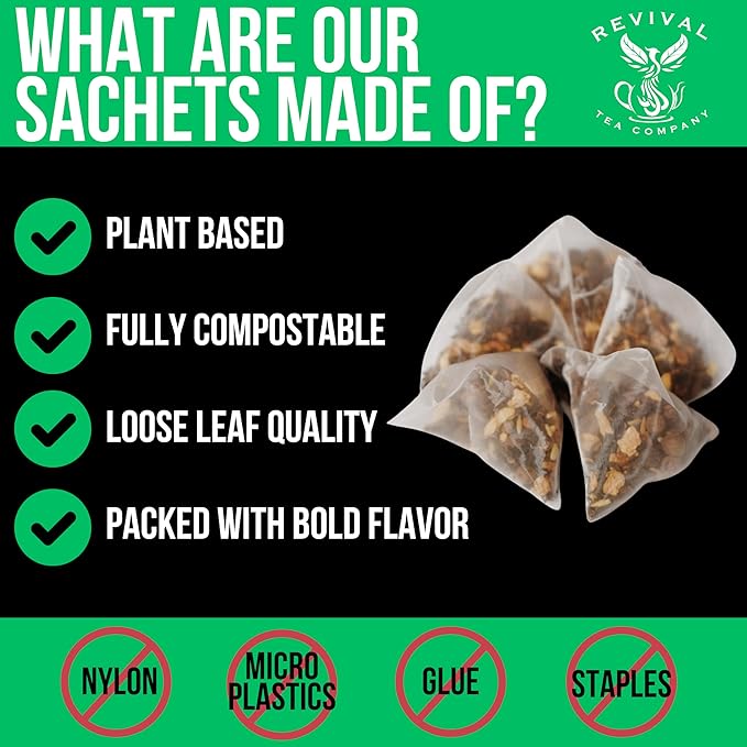 Revival Tea Company Earl Grey Tea - Black Tea Blend with Bergamot and Cornflower Petals - 24 Tea Bags