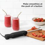 Load image into Gallery viewer, Chefman Immersion Stick Hand Blender Powerful Electric Ice Crushing 2-Speed Control Handheld Food Mixer, Purees, Smoothies, Shakes, Sauces and Soups, Black