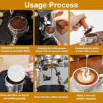 Load image into Gallery viewer, 51mm Espresso Accessories Kit,Wdt Tool Espresso,Solid Espresso Tamper,Coffee Puck Screen and Dosing Funnel,Silicone Tamper Mat,0.4mm Stainless Steel 6pin Espresso Stirrer,Barista Tools Espresso Kit
