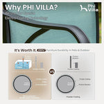 Load image into Gallery viewer, PHI VILLA 7 Piece Outdoor Bar Dining Set, High Top Patio Table and Chairs with 6 Swivel Teal Bar Stools &amp; 40" Rectangle Metal Bar Table for Garden, Yard and Deck