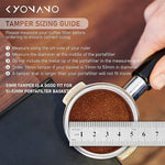 Load image into Gallery viewer, KYONANO Espresso Accessories - 51mm Coffee Tamper - Espresso Tamper 51mm - Espresso Press Tamper- Espresso Hand Tamper with Stainless Steel Base and Chacate Preto Wooden Handle