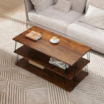 Load image into Gallery viewer, Coffee Table, 40" Center Table with Storage Shelf, Rectangle Coffee Table, for Living Room, Toolless, Easy Assembly, Simple Style, Rustic Brown (Classic)