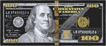 Load image into Gallery viewer, Ottomanson 22" x 53" $100 Bill Money Rug - Durable &amp; Non-Slip Area Rug - Fun &amp; Eye-Catching Decor for Bedroom, Office, Game Room &amp; Man Cave - Unique Gift for &amp; Trendy Home Decor, Black/Gold