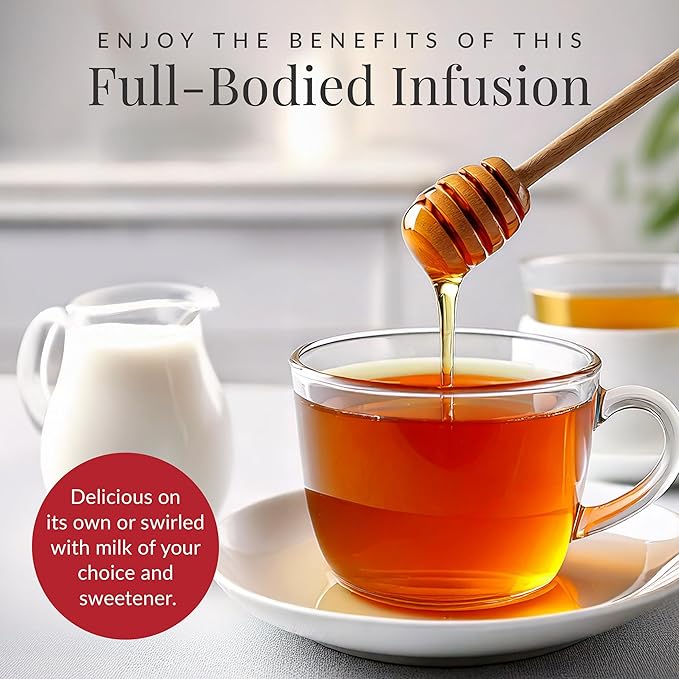 The Republic of Tea – Organic Double Red Rooibos, Naturally Caffeine-Free Rooibos Powder and Leaves, Steeps 250 Cups