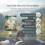 Load image into Gallery viewer, Herbal Planet Stress Relief Tea – Daily Relaxation &amp; Emotional Balance Blend | Green Tea, Elderberry, Turmeric, Rose &amp; Monk Fruit | 20 Tea Bags (4.23oz / 120g)