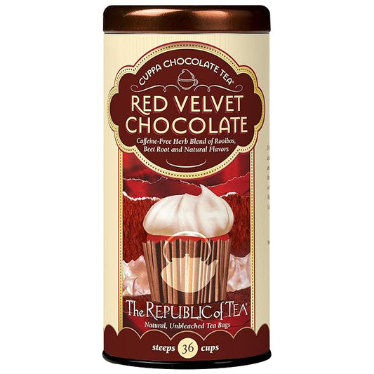The Republic of Tea – Red Velvet Cuppa Chocolate Tea Bags, Caffeine Free, 36 Servings