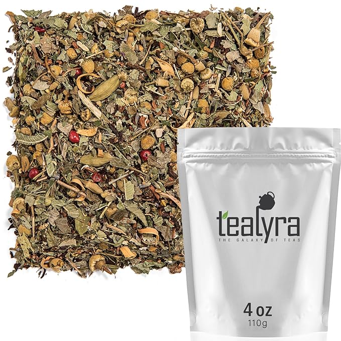 Tealyra - Tranquil Dream - Chamomile Honeybush Lavender - Calming - Relaxing - Herbal Loose Leaf Tea - Caffeine-Free - All Natural - 110g (4-ounce)