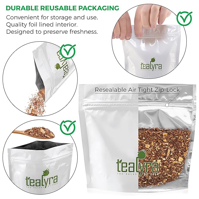 Tealyra - Rooibos Coconut Vanilla Chai - Ginger and Cinnamon with Red Bush Rooibos Herbal Loose Leaf Tea - Antioxidants Rich - Caffeine-Free - 110g (4-ounce)